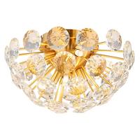 Deckenleuchte Cecilia Klar/Goldfarben max. 7 Watt - Klar/Goldfarben, Basics, Glas/Metall (39/39/22cm)