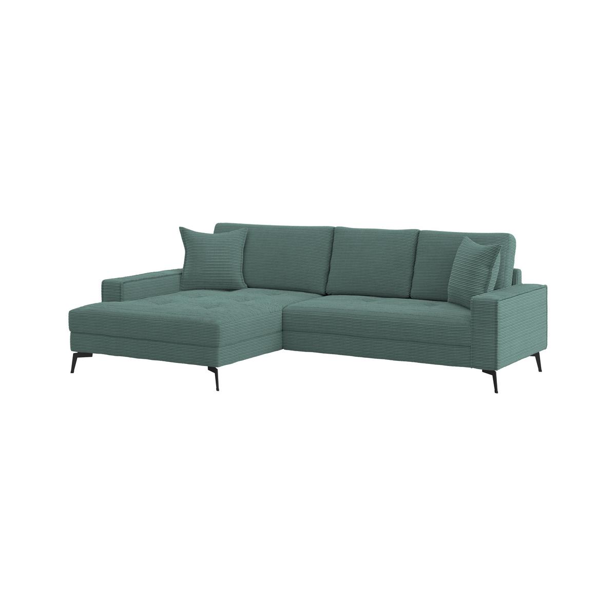 Kutna Garnitura Zero - boje petroleja/crna, Trend, tekstil (173/286cm)