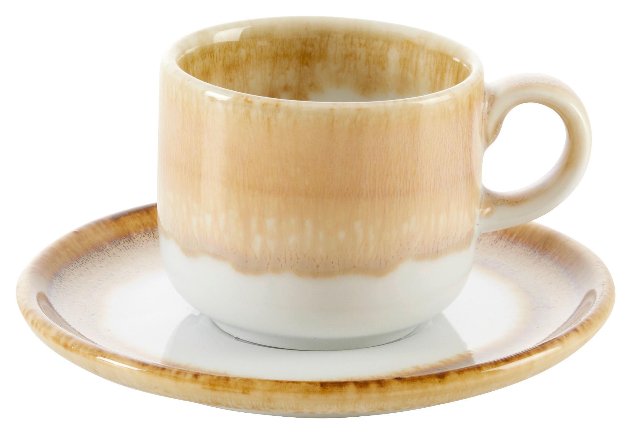 Espresso Csésze És Csészealj Saturn - bézs, Modern, kerámia - Mömax