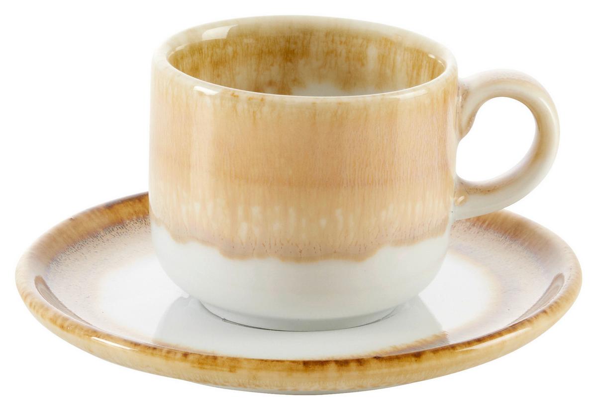Espresso Csésze És Csészealj Saturn - bézs, Modern, kerámia - Mömax