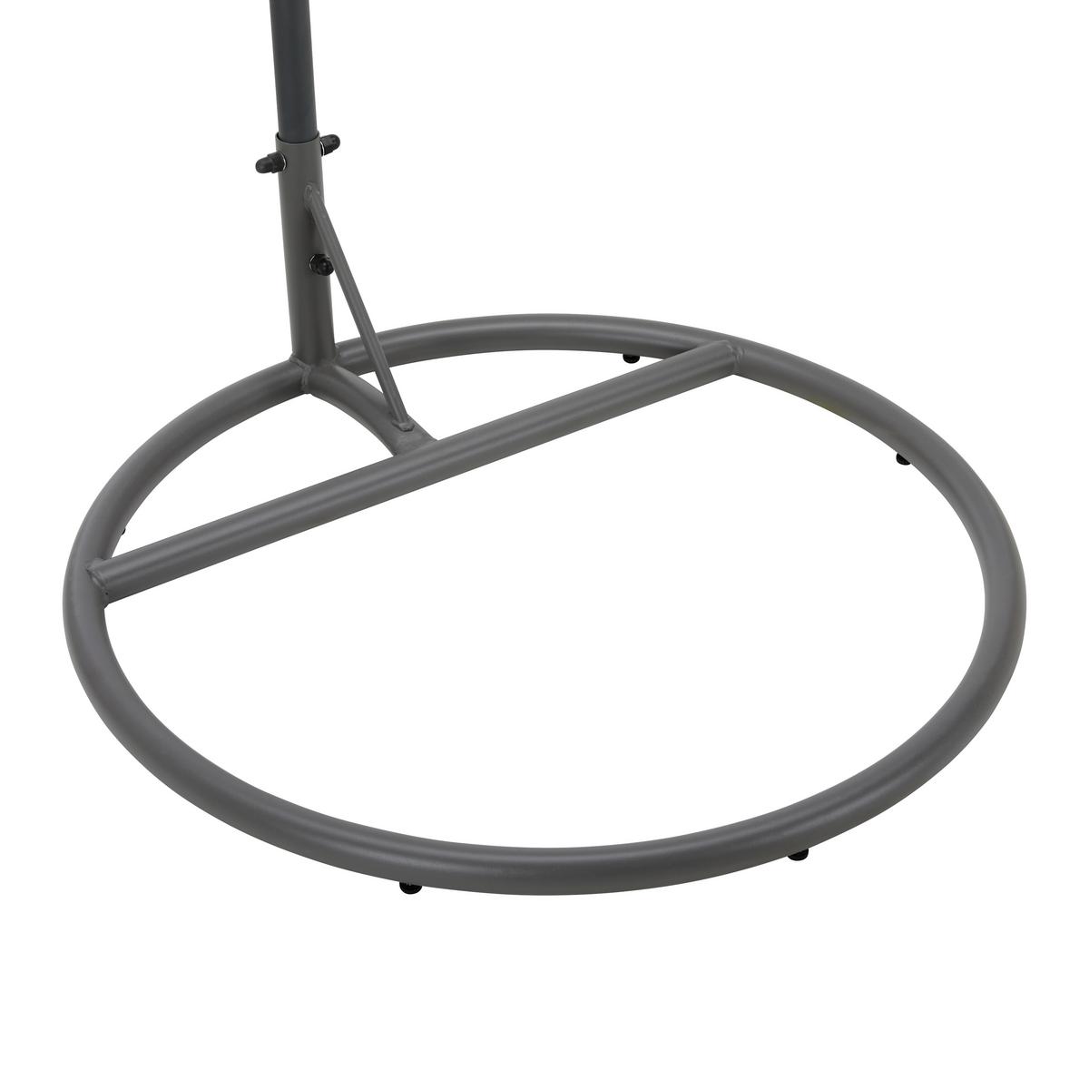 Fotoliu suspendat Rosi - gri închis, Modern, plastic/metal (95/196/96cm) - Bessagi Garden