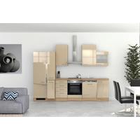 Kuhinjski Blok Z Aparati Nepal, Kašmir, Barva Hrasta - barve nerjavečega jekla/kašmir, Moderno, kovina/leseni material (310cm) - FlexWell