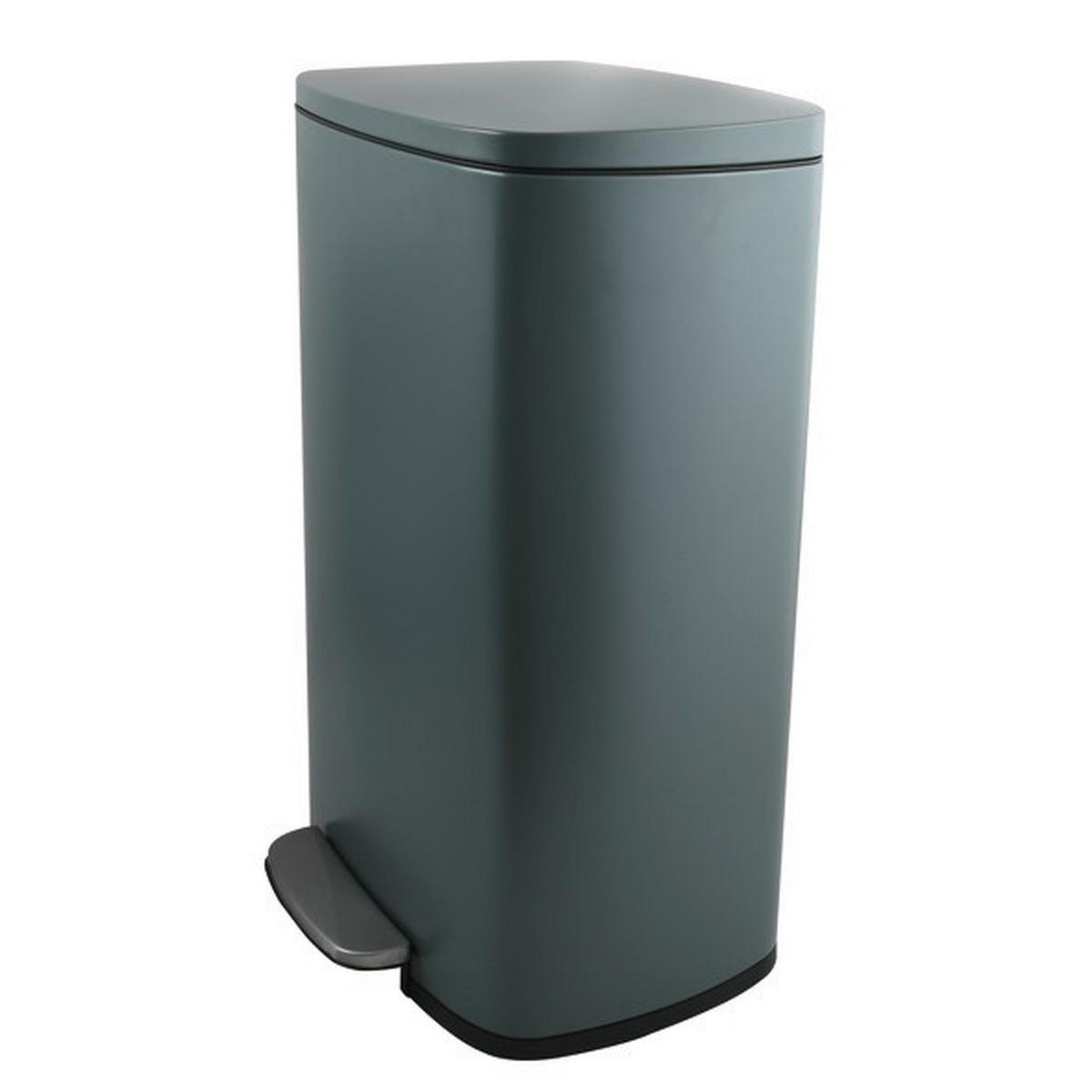 Treteimer Akira Matt-Grey - Dunkelgrau/Schwarz, Basics, Kunststoff/Metall (42,7/29,7/64,3cm) - Spirella