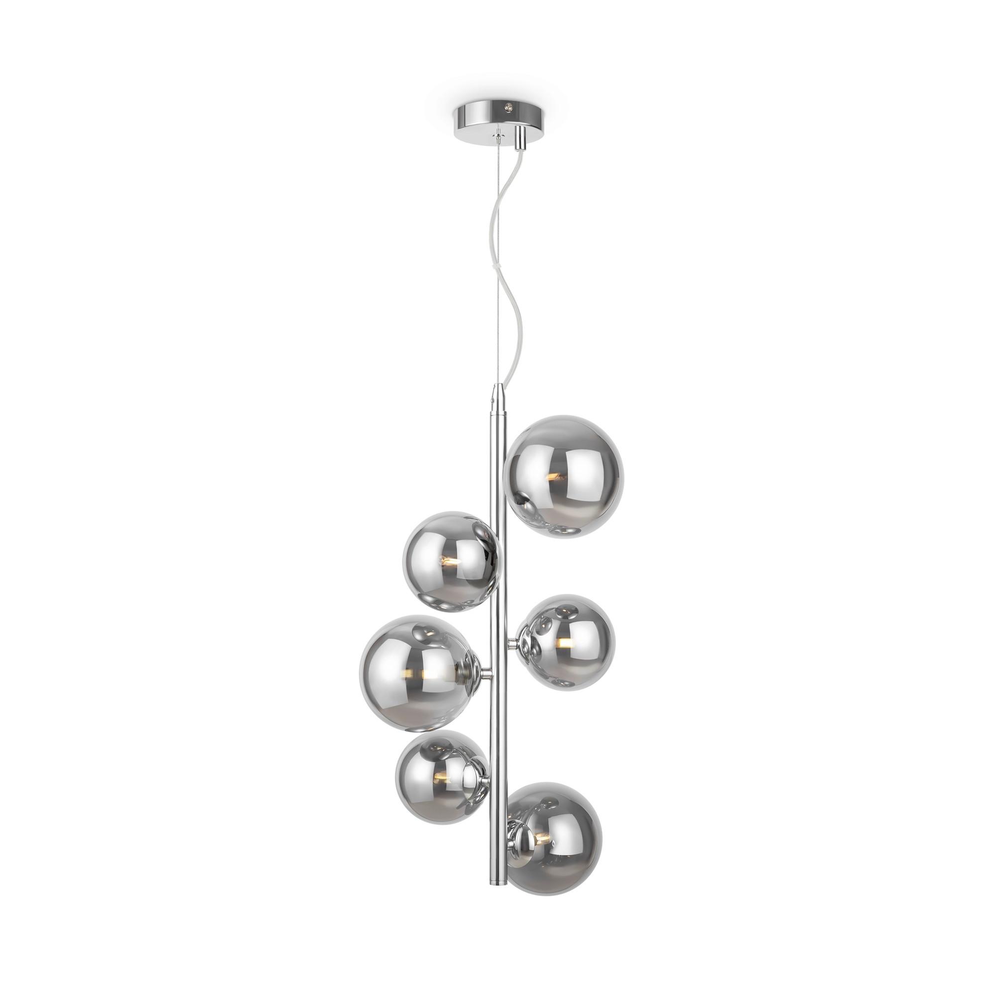 Pendelleuchte Dallas - Chromfarben/Grau, Trend, Glas/Metall (29/170cm) - MAYTONI