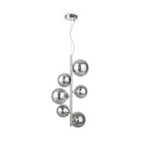 Pendelleuchte Dallas - Chromfarben/Grau, Trend, Glas/Metall (29/170cm) - MAYTONI