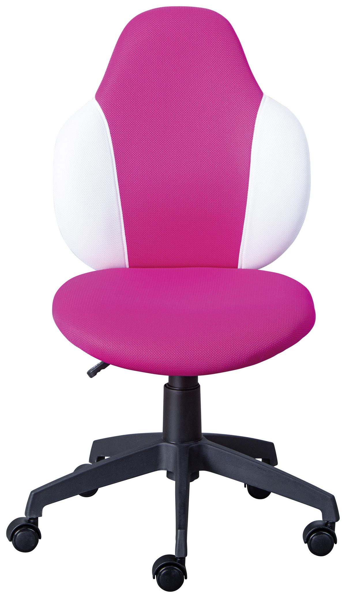 Jungenddrehstuhl Jessi Pink - Pink/Schwarz, Basics, Kunststoff/Textil (52/94(103)/56cm) - MID.YOU