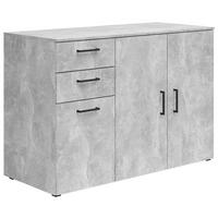 Kommode Multistauraum Betonoptik - Anthrazit/Schwarz, MODERN, Holzwerkstoff/Kunststoff (120/83/52cm) - Mömax