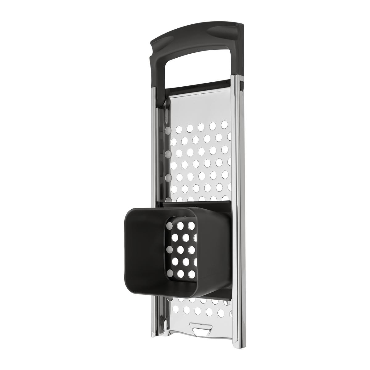 Spätzlehobel Kiki Edelstahlfarben/Dunkelgrau - Edelstahlfarben/Dunkelgrau, KONVENTIONELL, Kunststoff/Metall (33/11cm) - Mömax