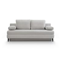 Schlafsofa Sorto Hellgrau - Hellgrau/Schwarz, Basics, Holz/Textil (200/91/100cm) - MID.YOU