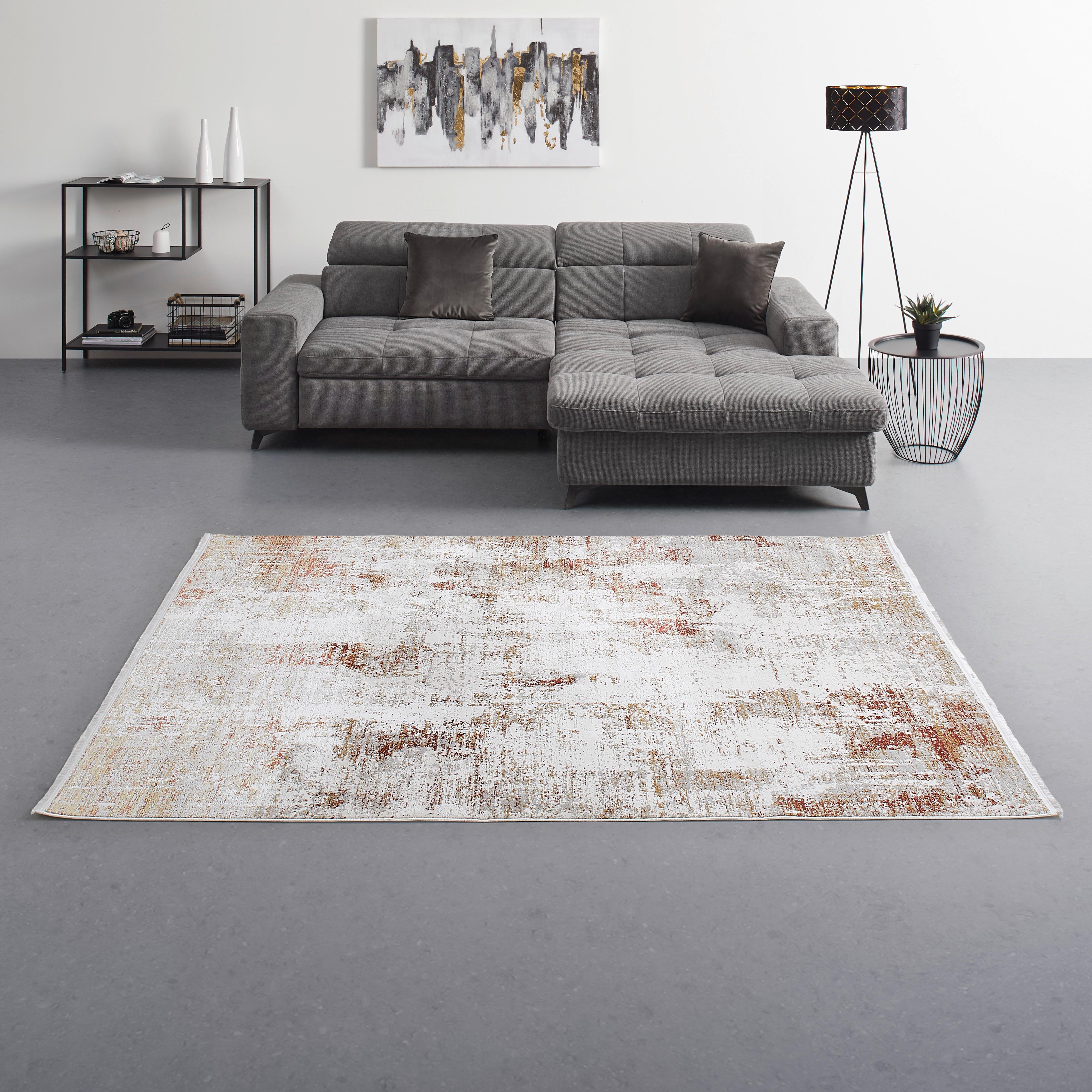 Webteppich Florenz 2 Sandfarben ca. 160x230cm - Sandfarben, Modern, Textil (160/230cm) - Premium Living