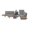 LOUNGEGARNITUUR SABRINA - Natuurlijke kleuren/Donkergrijs, Modern, Kunststof/Textiel (323/79/253cm) - Bessagi Garden