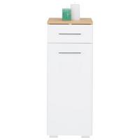Spodnja Omarica Santino, Bela, Hrast - barve hrasta/bela, Moderno, kovina/umetna masa (32,5/89/31,5cm) - Mömax