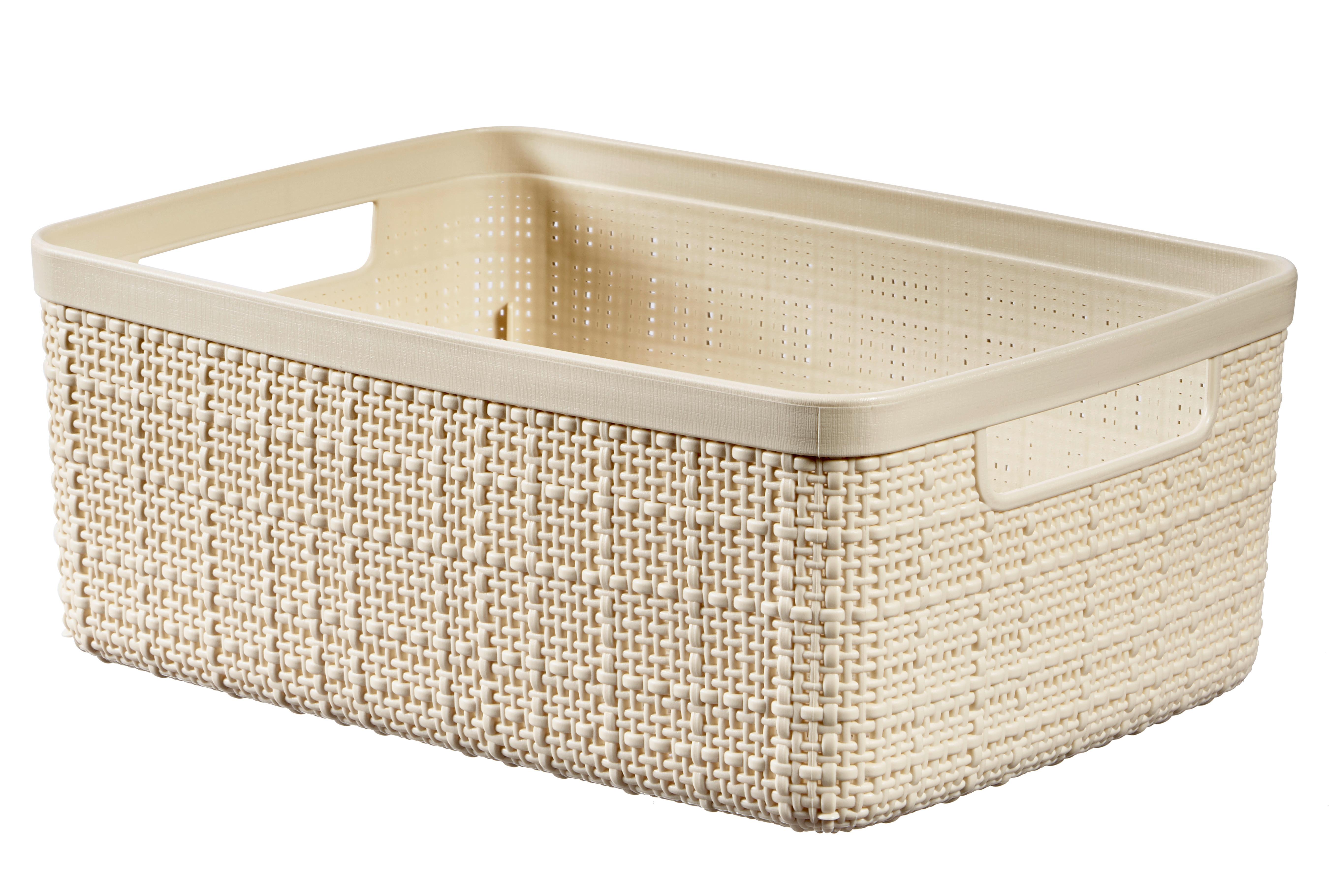 Tárolódoboz Jute - S - krém, Basics, műanyag (26.5/20/10.5cm) - Curver
