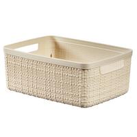 Tárolódoboz Jute - S - krém, Basics, műanyag (26.5/20/10.5cm) - Curver