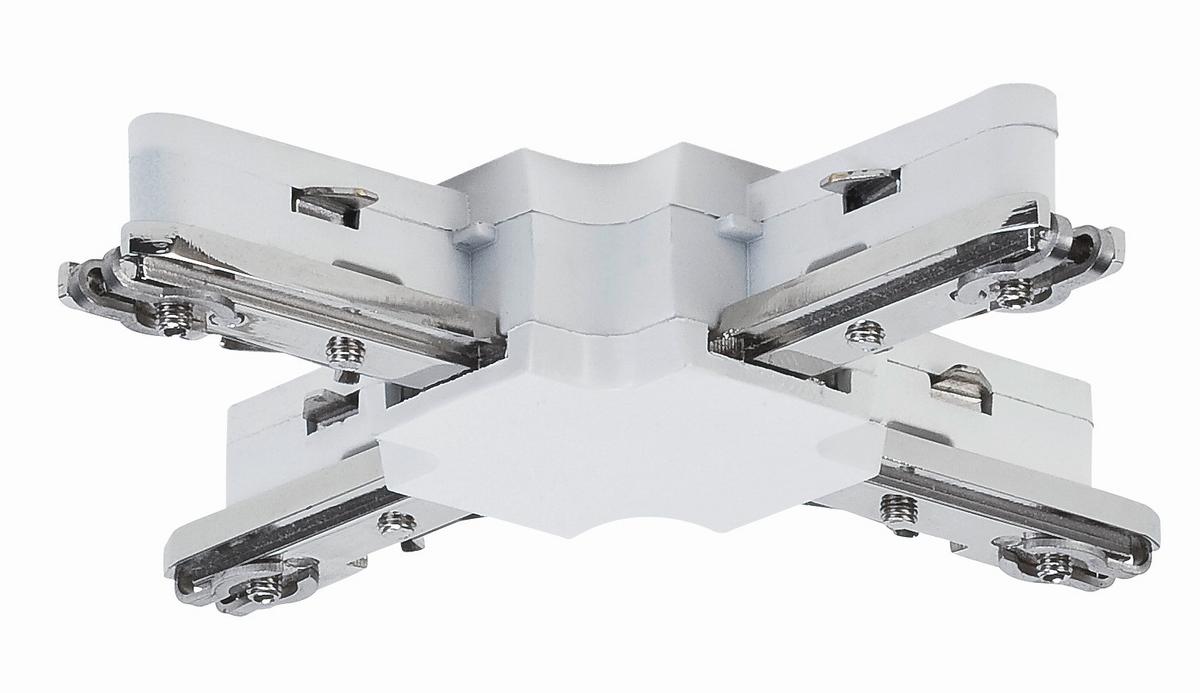 Schienensystem-Verbinder X-Verbinder in Weiß - Weiß, Design, Kunststoff/Metall (10,4/1,8/10,4cm) - Paulmann