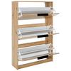 SKOSKÅP BELA -EXKLUSIV- - ekfärgad, Modern, trämaterial (79/124/25cm) - Mömax