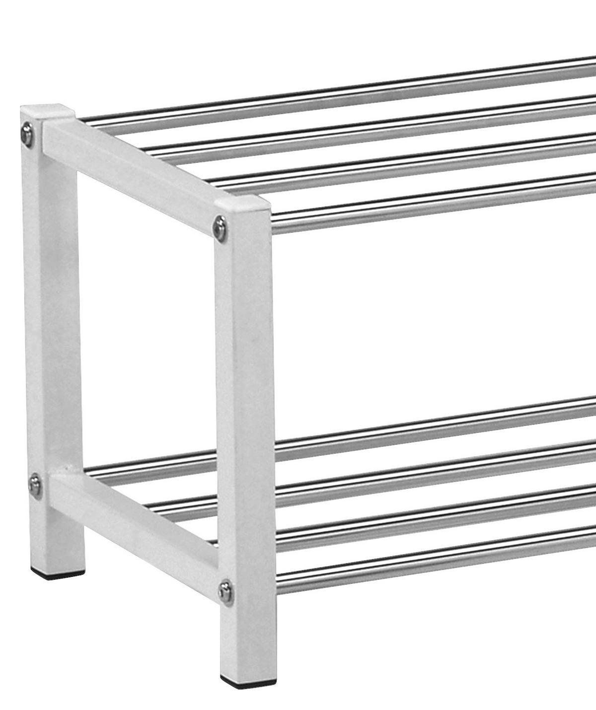 Regal Za Čevlje Kai, Bela, Barva Kroma - barve kroma/bela, Moderno, kovina (80/27/28,5cm)