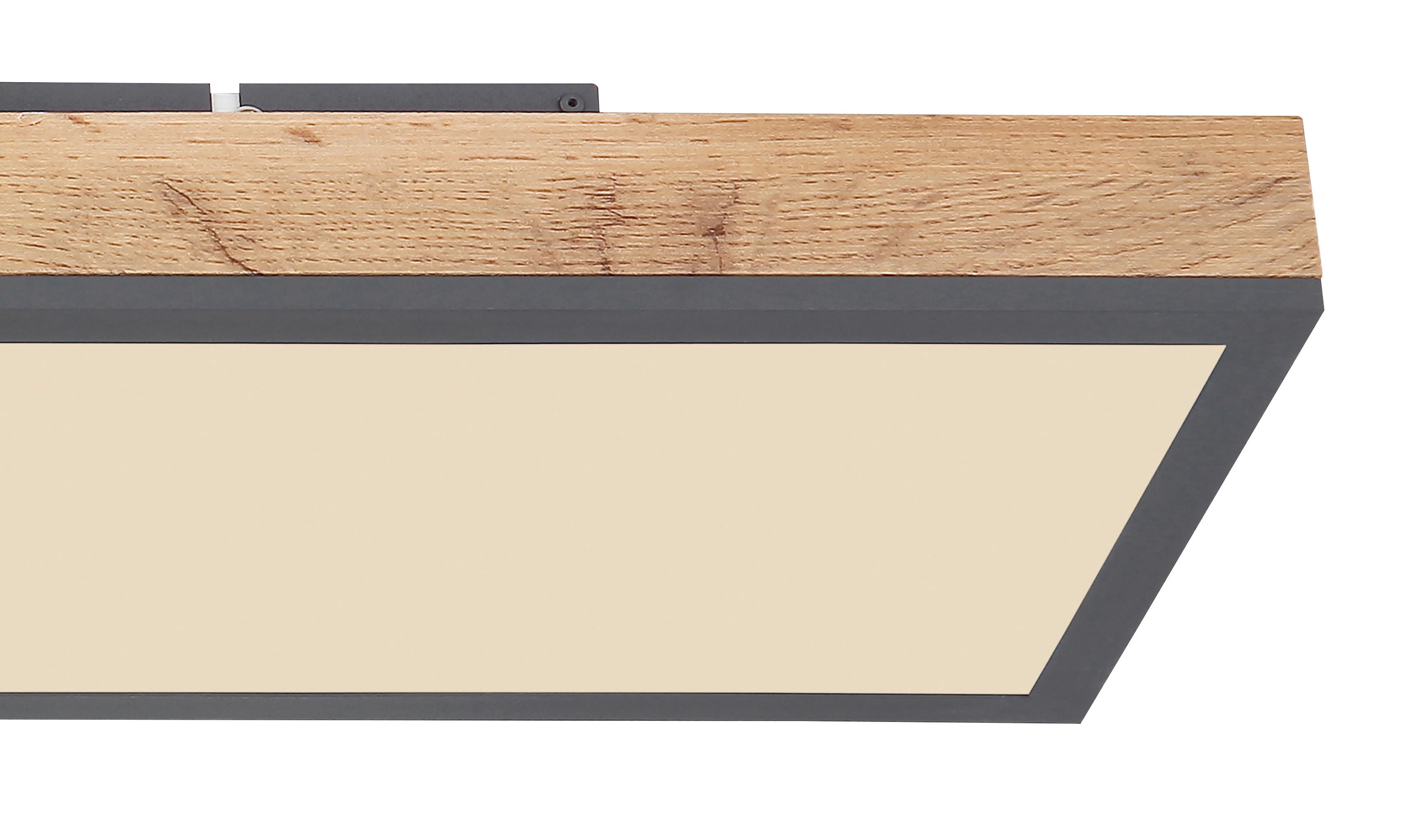 Deckenleuchte Doro in Graphitfarben max. 24Watt - Opal/Graphitfarben, Basics, Kunststoff/Metall (80/20cm) - Globo