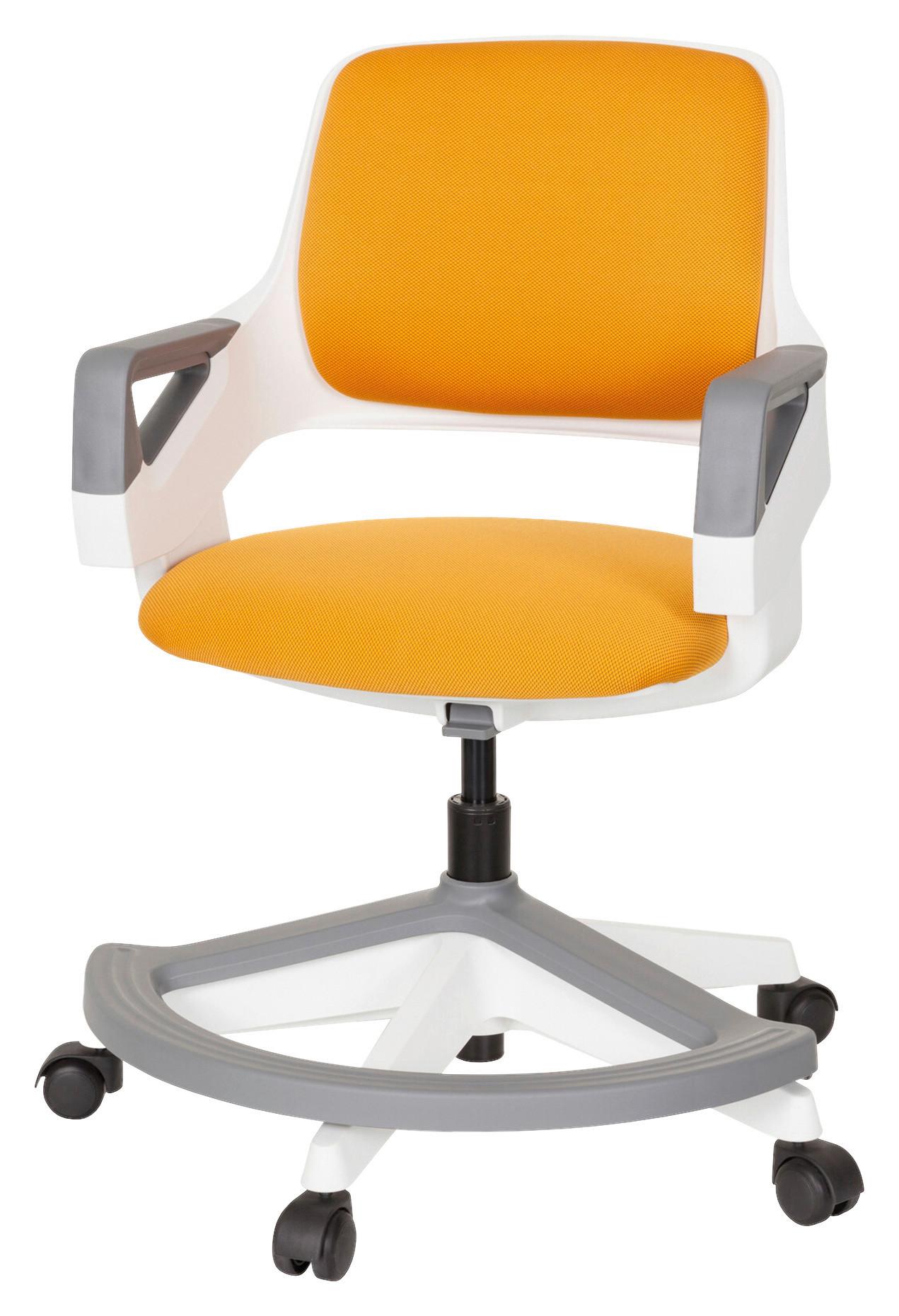 Jugenddrehstuhl Kid Flex ca. 53x80-93x60 cm Orange - Orange/Weiß, Basics, Kunststoff (53/80-93/60cm) - MID.YOU