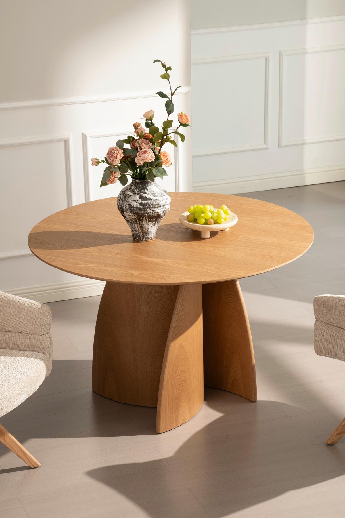 Jedilna Miza Atlas, Barva Hrasta, Ø 120 - barve hrasta, Moderno, leseni material/les (120/75cm) - Livetastic