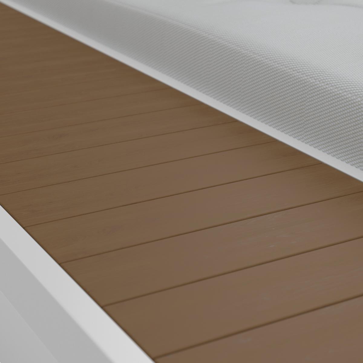 Gartenliege Avolina Steingrau Outdoorstoff/Metall +Abdeckung - Hellgrau/Weiß, MODERN, Kunststoff/Textil (199/30/86cm) - Bessagi Garden
