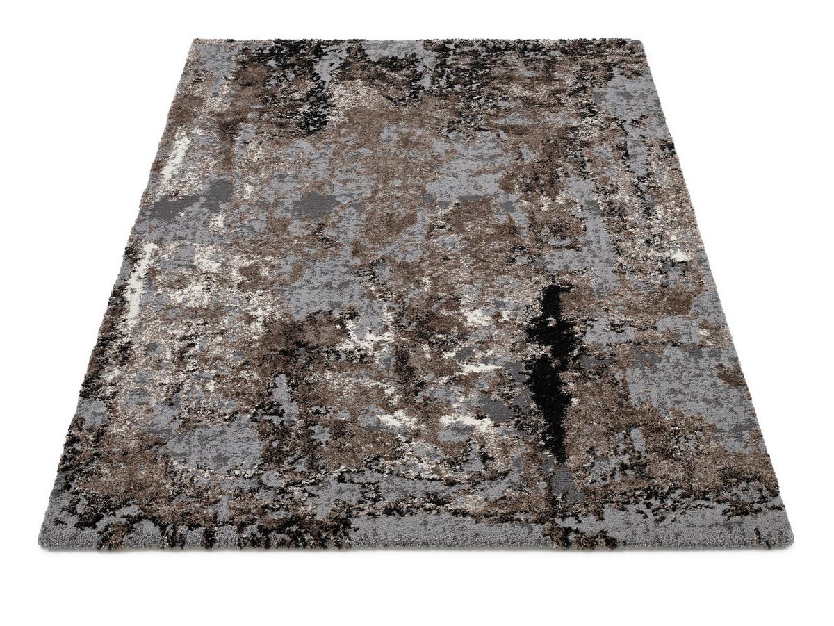 Webteppich Timeline Quantum Braun/Beige ca. 65x130cm - Beige/Braun, Design, Textil (65/130cm) - Novel