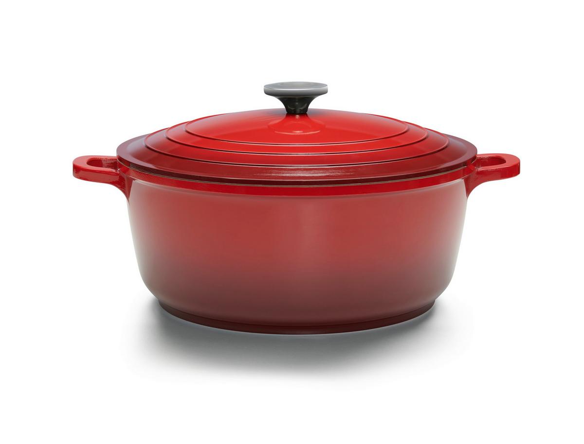 Bratentopf Elisa L Rot - Rot, KONVENTIONELL, Metall (28/12cm) - Modern Living