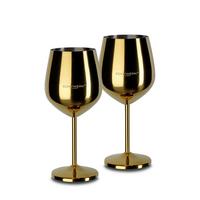 Weinglas Weingläser Set Goldfarben ca. 500ml 2 Stk. - Goldfarben, Basics, Metall (9,3/4,5/21cm) - Echtwerk