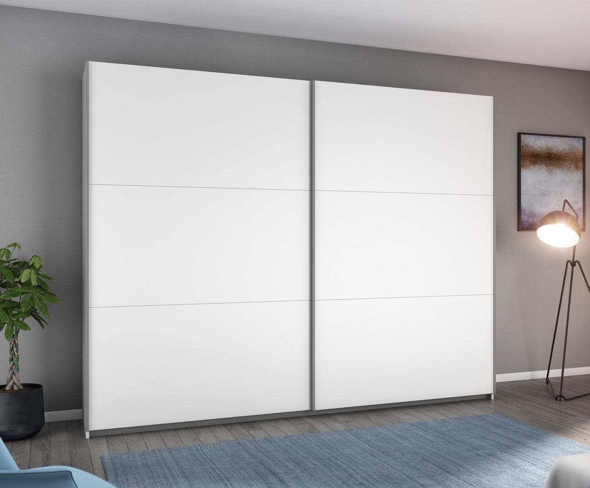 DULAP USI GLISANTE OSLO DECOR ALB - alb, Konventionell, material pe bază de lemn (261/210/59cm) - Mömax