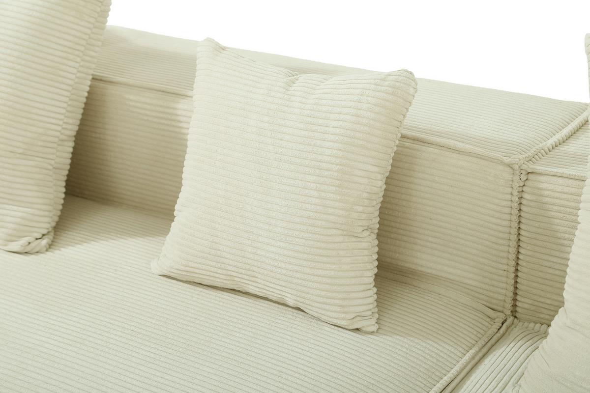 NAROŻNIK ZUNO - beżowy, Design, tkanina (270/60/100cm) - P & B