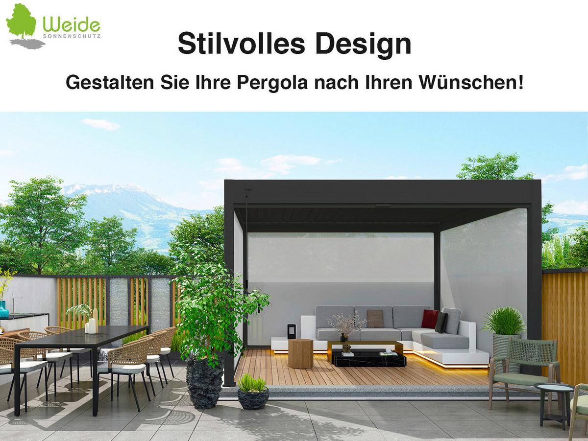 PERGOLA-ROLLO FÜR DELUXE 2,65M ANTHRAZIT - Anthrazit, Basics, Textil/Metall (265/235/10cm) - Gardenson