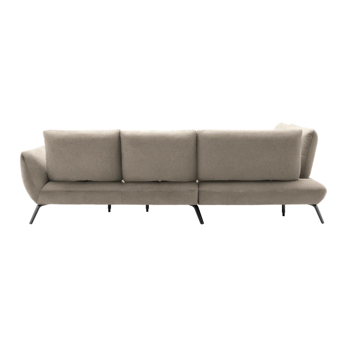 Wohnlandschaft Trendy Ecru - Ecru/Schwarz, Modern, Holzwerkstoff/Textil (250/93/310cm) - Premium Living