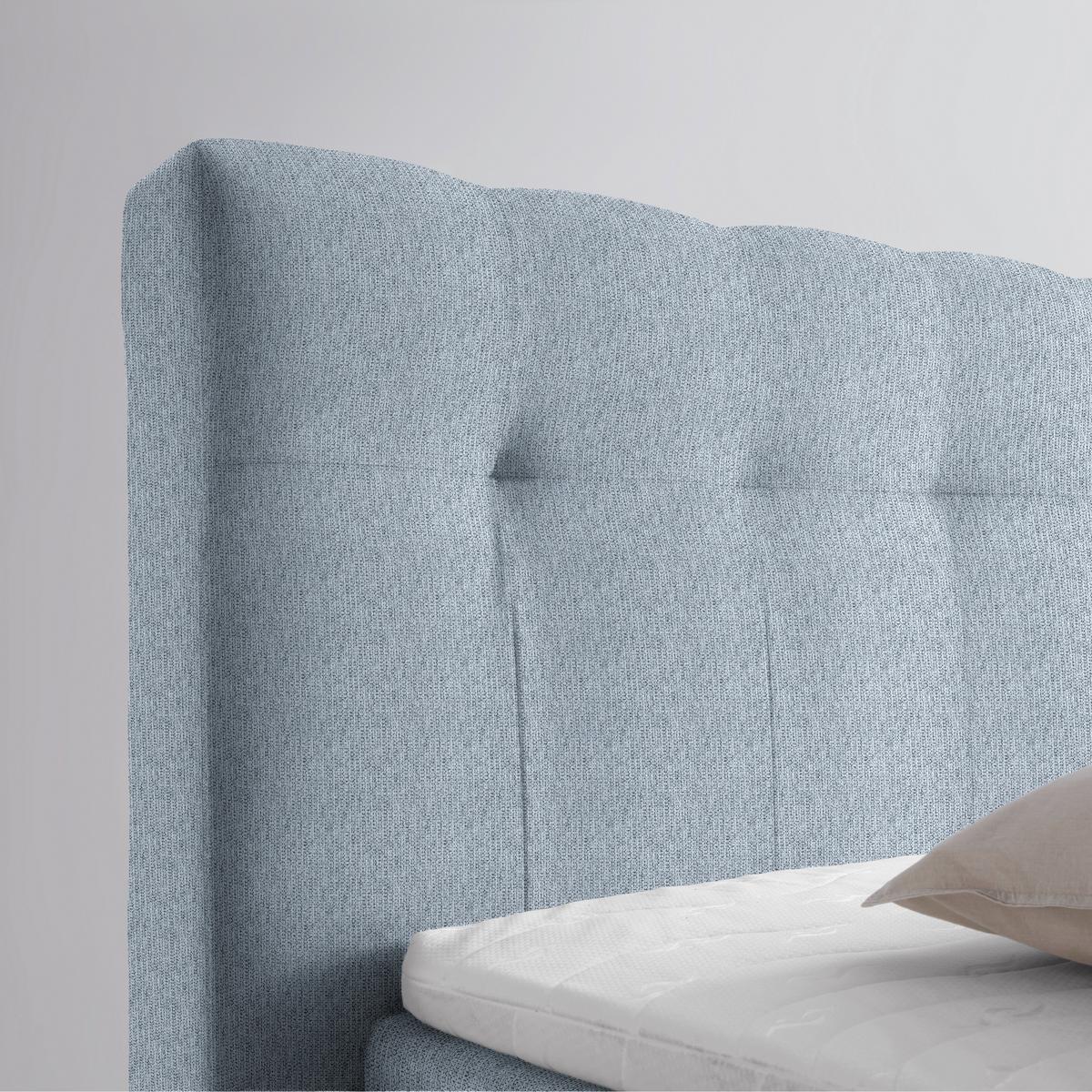 Polsterbett Thor in Graublau ca. 180x200cm - Graublau/Anthrazit, KONVENTIONELL, Holz/Textil (180/200cm) - Mömax