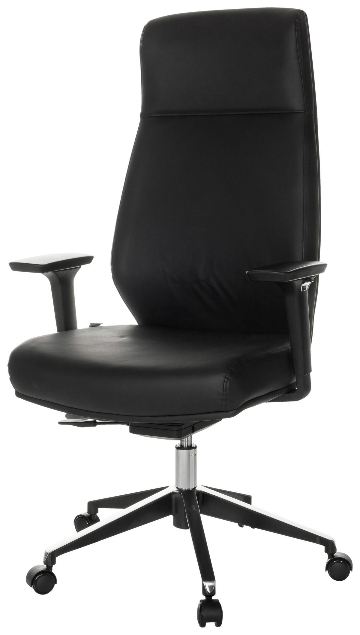 Chefsessel Vitoro ECO Schwarz - Schwarz, Basics, Leder/Kunststoff (68/123-130/68cm) - MID.YOU