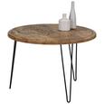 Beistelltisch Schwarz/Naturfarben - Multicolor/Schwarz, LIFESTYLE, Holz/Metall (65/45cm) - Modern Living Beistelltisch Schwarz/Naturfarben - Multicolor/Schwarz, LIFESTYLE, Holz/Metall (65/45cm) - Modern Living