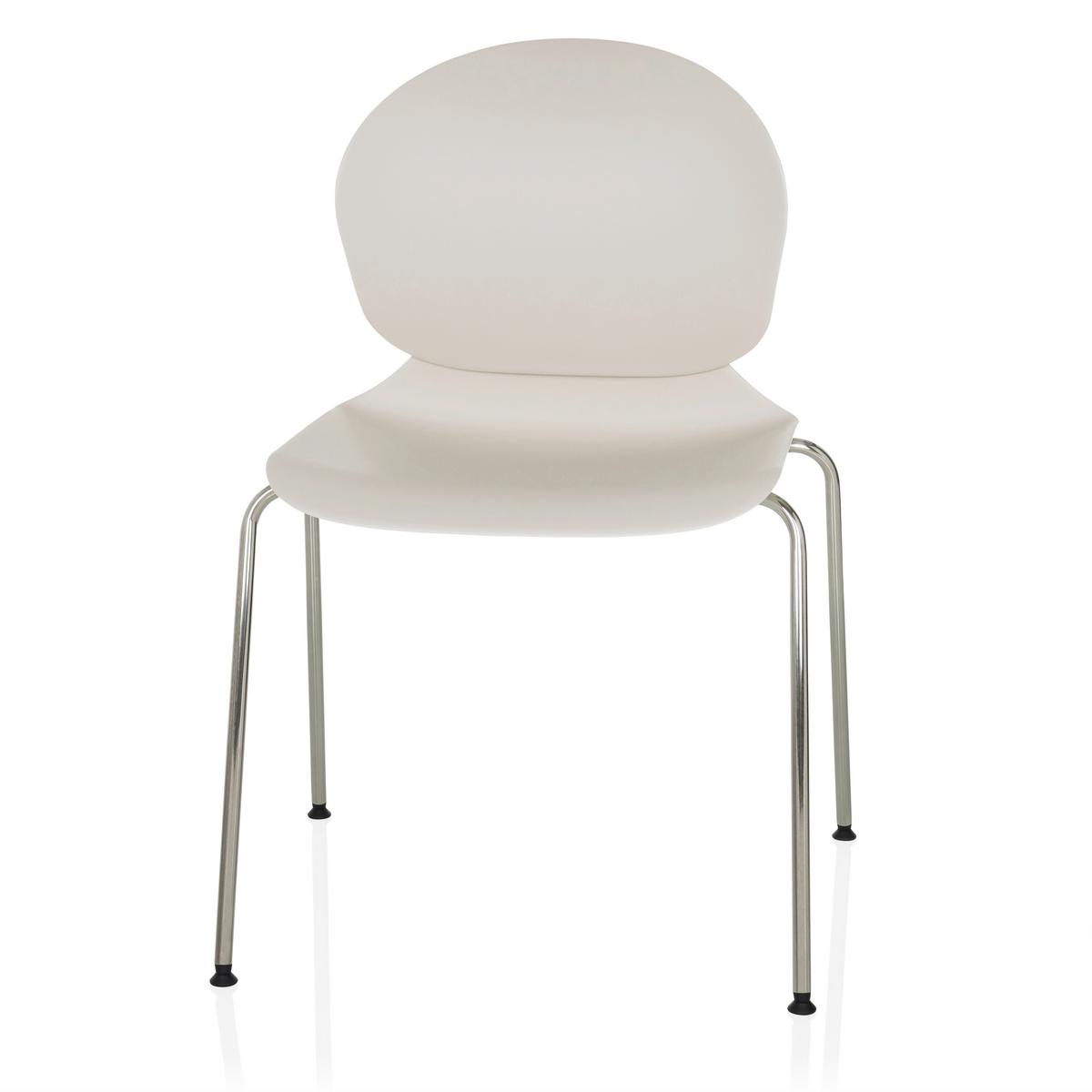 Konferenčni Stol T36 Vi, Bela - srebrne barve/bela, Moderno, kovina/umetna masa (56/80/54cm) - MID.YOU
