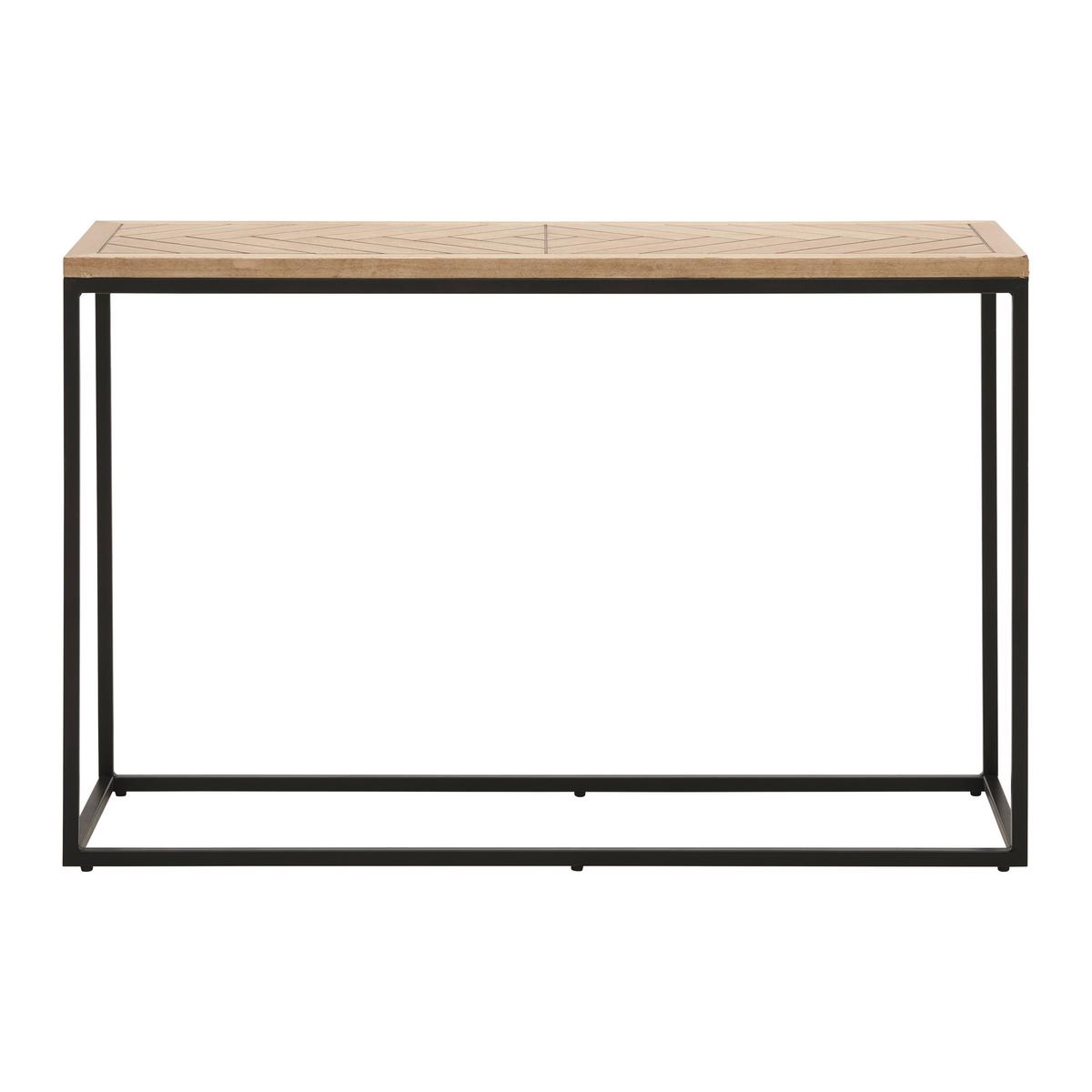 Konsolentisch Holz "Catalina", ca. 120x40 cm, teilmassiv - Eichefarben/Schwarz, MODERN, Holz/Holzwerkstoff (120/40/76cm) - Bessagi Home