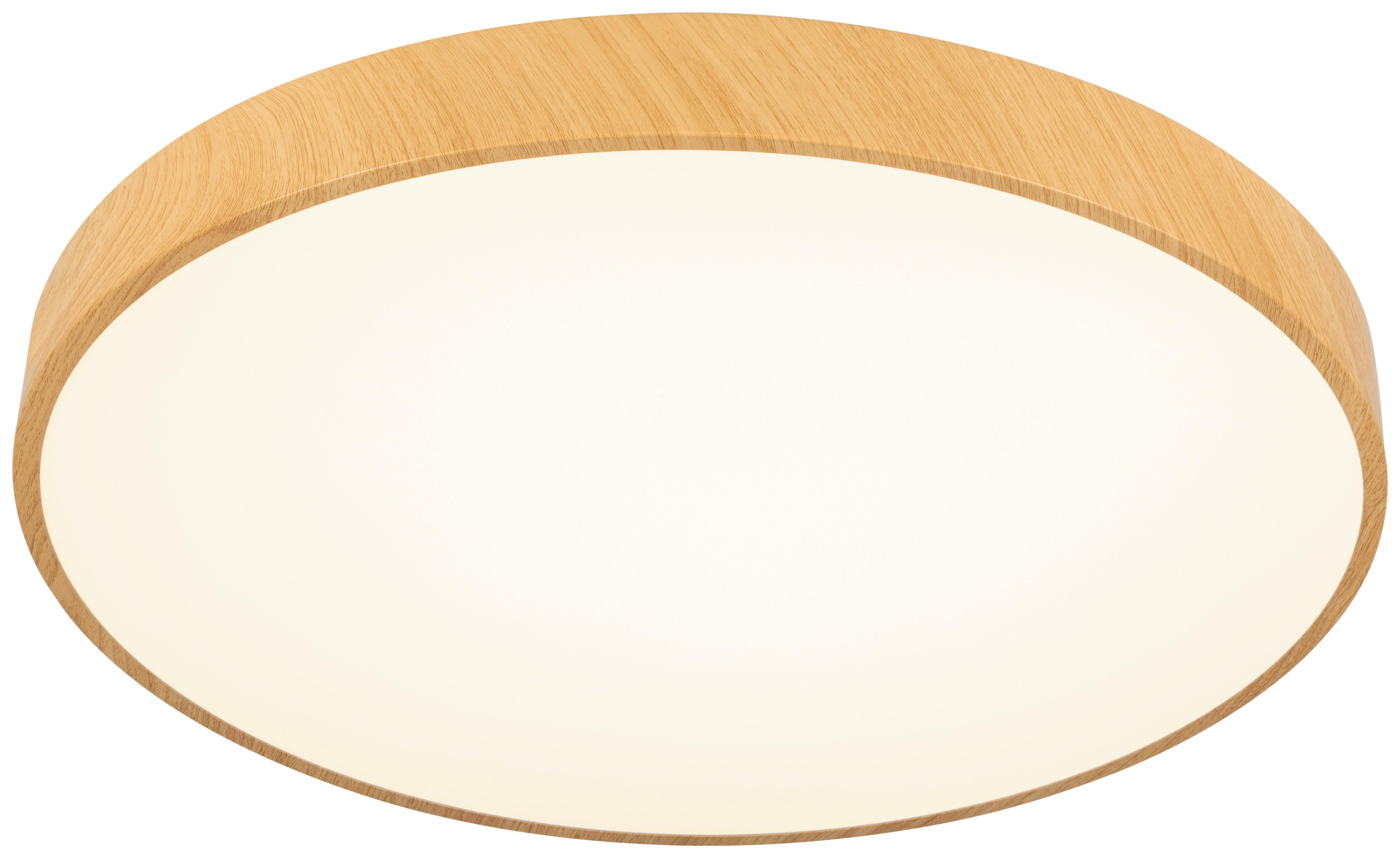 LAMPA SUFITOWA LED VADUZ - kolor naturalny/biały, Trend, tworzywo sztuczne/metal (50/13cm) - Novel