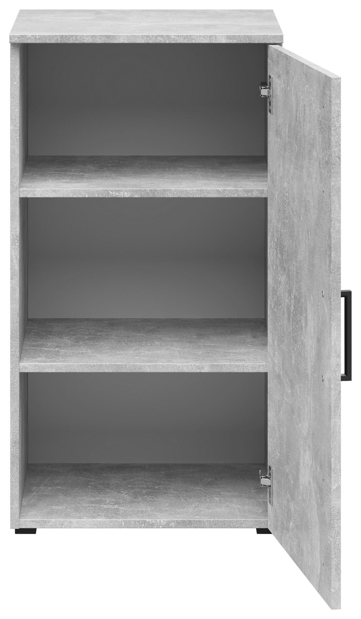 Kommode Multistauraum Betonoptik - Anthrazit/Schwarz, Modern, Holzwerkstoff/Kunststoff (45/83/40cm) - Premium Living