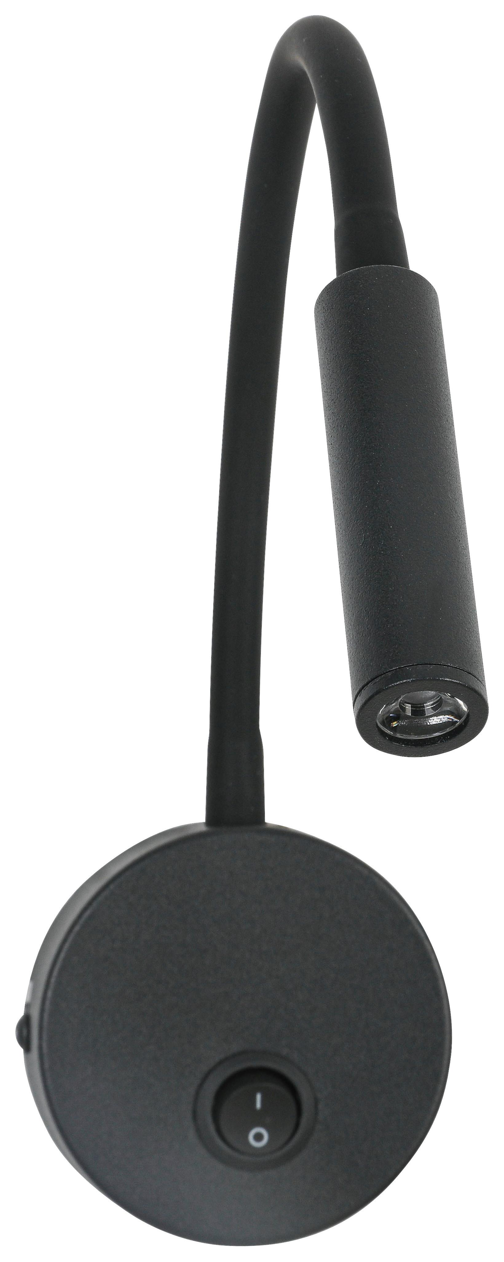 Led Svjetiljka Zidna Huoim - crna, Konvencionalno, metal/plastika (3/8/46cm) - Mömax