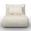 BÄDDFÅTÖLJ MACY - vit, Modern, metall/textil (83/70/84cm) - Bessagi Home