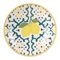 Suppenteller Lemons Blau/Gelb Ø ca. 21cm - Blau/Jadegrün, KONVENTIONELL, Keramik (21cm) - Mömax