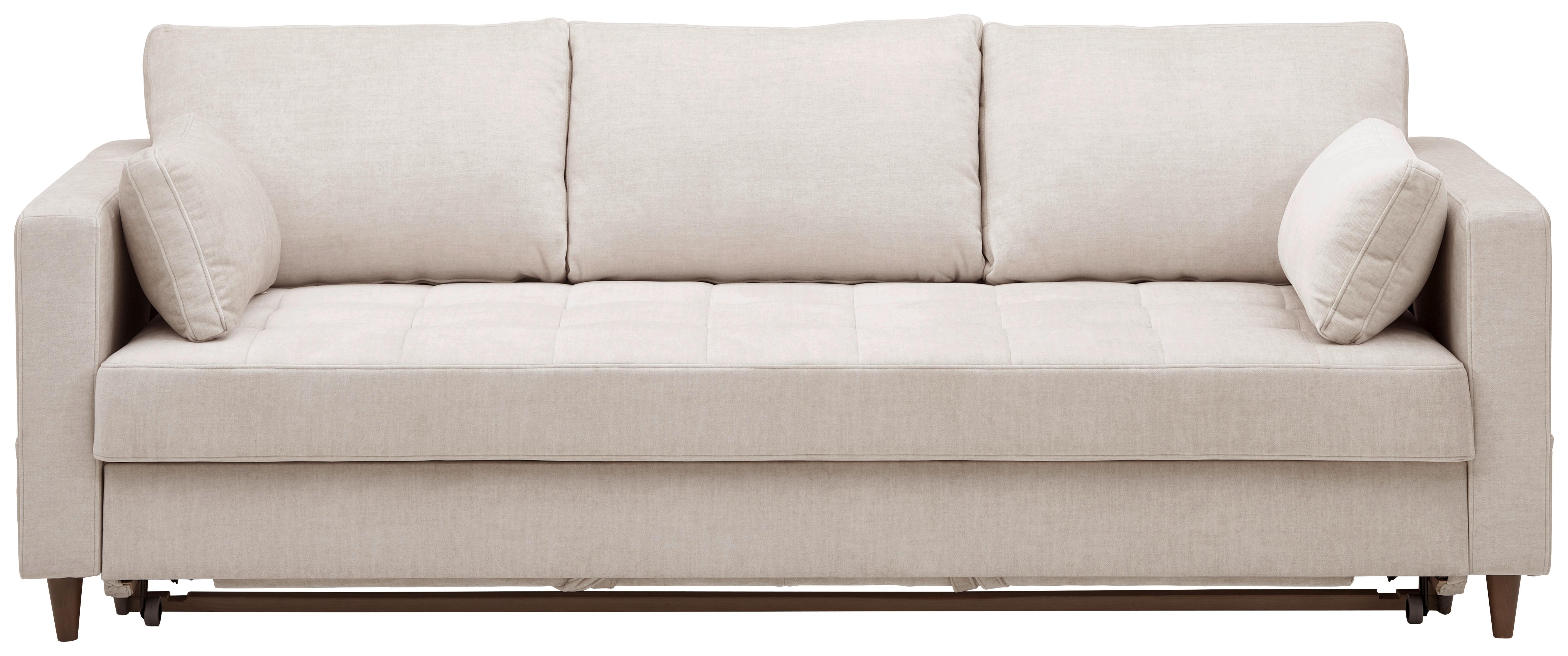 Zofa S Posteljno Funkcijo Anna Vogue, Bež - temno rjava/bež, Basics, tekstil (221/84/89cm) - MID.YOU