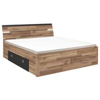 Postelja Mars, S Predali, 180x200 - temno siva/črna, Konvencionalno, umetna masa/leseni material (180/200cm) - MID.YOU