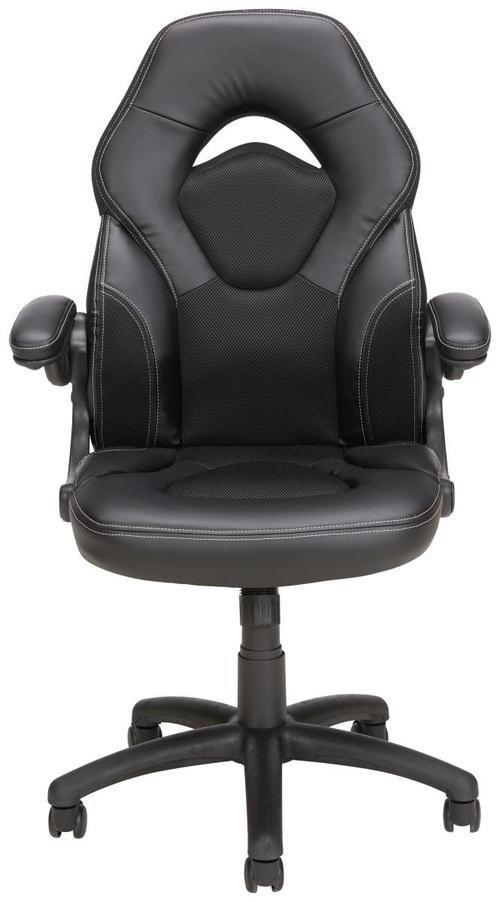 Uredska Stolica Gino - bijela/crna, Moderno, metal/tekstil (61/106-116/64cm) - Modern Living