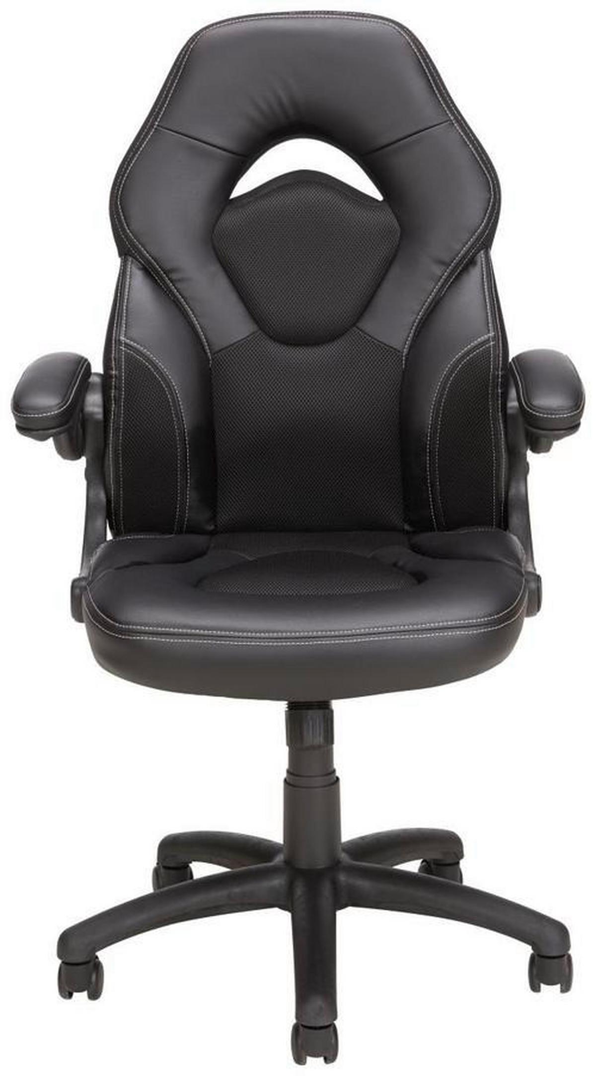 Forgószék Fekete Gino - fekete/fehér, Modern, műanyag/textil (61/106-116/64cm) - Mömax