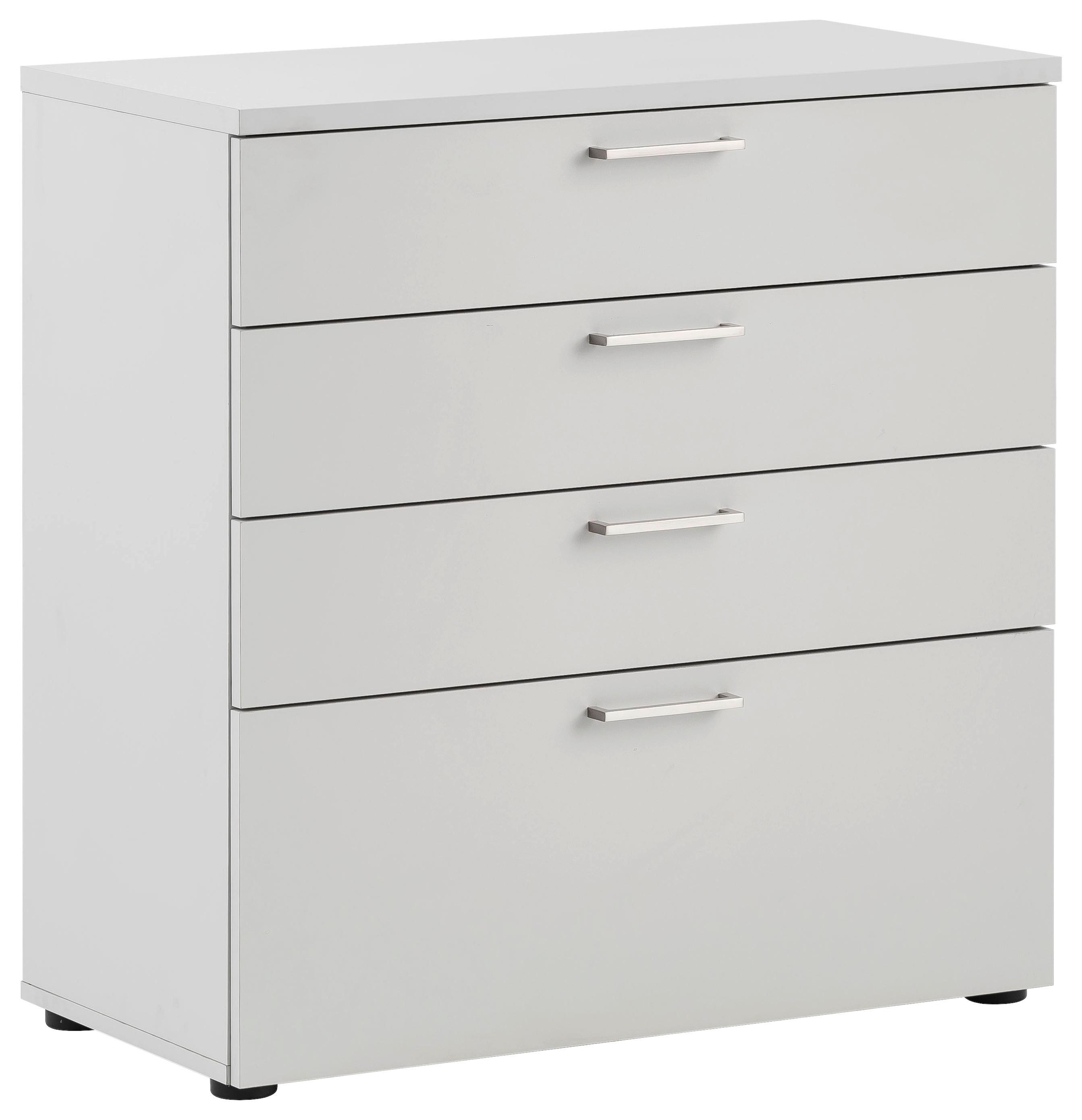 Kommode "Serie 1500" , hellgrau - Silberfarben/Hellgrau, KONVENTIONELL, Holzwerkstoff/Kunststoff (80,2/84,2/41cm) - MID.YOU
