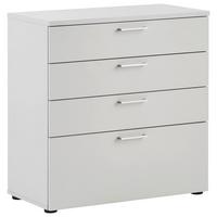 Kommode "Serie 1500" , hellgrau - Silberfarben/Hellgrau, KONVENTIONELL, Holzwerkstoff/Kunststoff (80,2/84,2/41cm) - MID.YOU