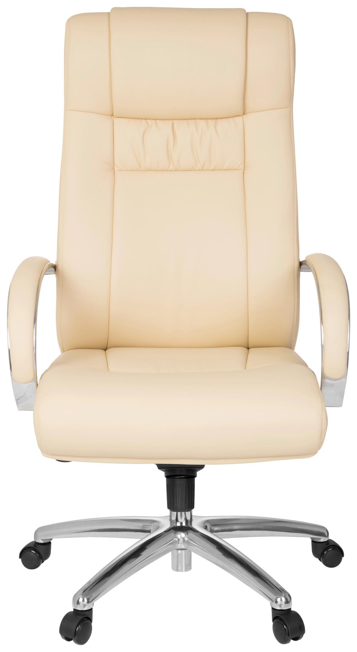 Pisarniški Stol Xxl G 600, Bež - srebrne barve/bež, Basics, kovina/umetna masa (60/131/49cm) - MID.YOU