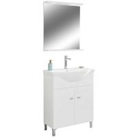 Fürdőszobablokk Betty - fehér, Konventionell, faalapú anyag/kerámia (67/158/45cm) - Best Price